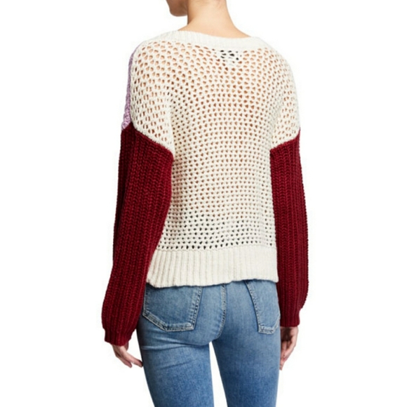 Wildfox Color Me Beverly Colorblock Knit Sweater - Picture 2 of 7